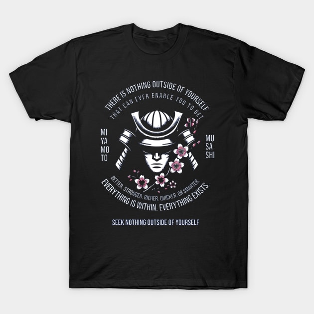 Inner Reflections: Musashi's Wisdom T-Shirt by SakuraInsights